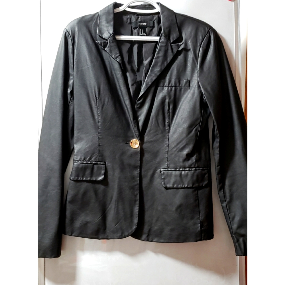 Forever 21 | Women's Faux thin fashion leather jacket
